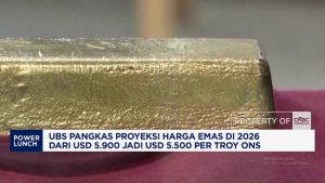 UBS Pangkas Proyeksi Harga Emas di 2026 Jadi USD 5.500 per Troy Ons